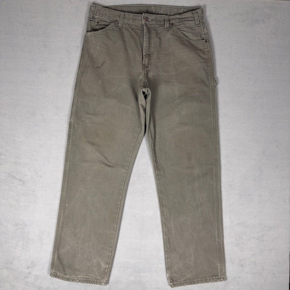 Dickies Other - Dickies‎ 1939RMS Relaxed Fit Carpenter Pants Olive Green Gray Duck Canvas 36x32